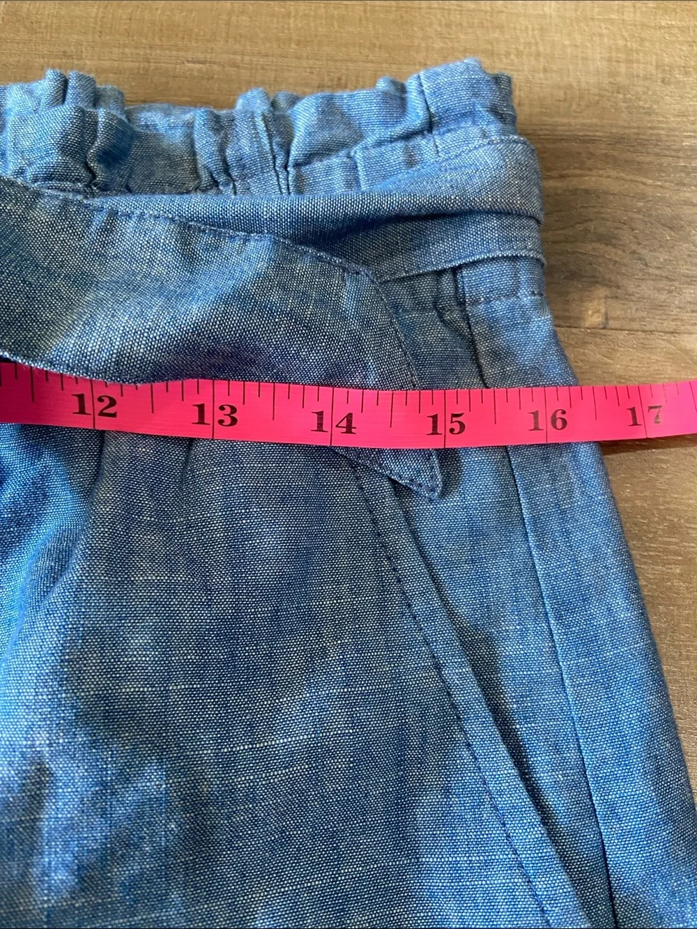 J. Crew Chambray Blue Paper Bag Skirt